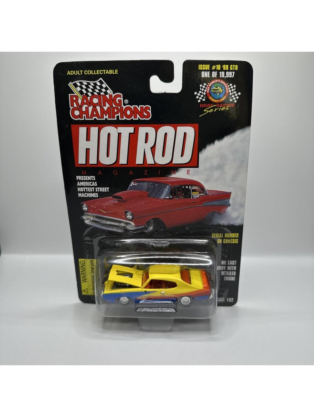 1998 Racing Champions #10 Hot Rod Magazine '69 GTO NEW + FAST SHIPPING